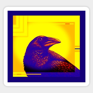 Art Deco Crow Sticker